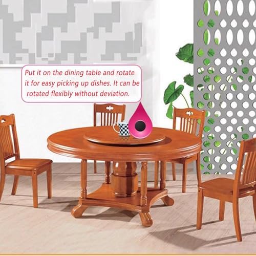Black Lazy Susan for Table Top 24 inch Big Round Wood Turntable - Image 6