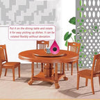 Large Wooden Lazy Susan 35.4" Rotating Table Top Dining Turntable - Image 6