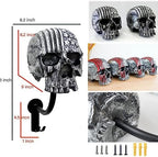 Helmet Holder,Skull Helmet Holder Wall Mount Helmet Rack with Hooks Helmet Hanger for Coats,Caps,Baseballs,Rugby Helmet,Motorcycle Accessories - Image 3