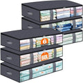 TasticTotes 6 Pack Under Bed Storage Containers, 60L Blanket Storage Bags by Unknown