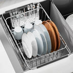 JAQ Over Sink Dish Drying Rack, Expandable 14.96"–22.44" Adjustable Dish Rack for Kitchen Sink, 304 Stainless Steel Dish Drainer with Utensil Holder, Space Saving for Most Standard Kitchen Sinks by JAQ-BuyNow