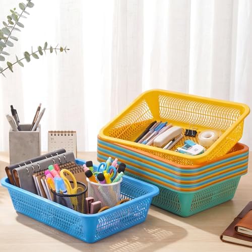 16 Pack Paper Basket,Blue, Green, Yellow, Orange,14 X 10 X 4 Inch,Classic - Image 6