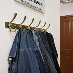 Dseap Coat Rack Wall Mount 24 Inch, Heavy Duty 12-Gauge Base vs Flimsy 1mm, Double-Thick Solid Anti-Snap Hooks, Stainless Steel 6-Hook Hanger for Clothes Hat Closet Entryway, Bronze, Pack of 2 - Image 5