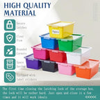 10 Pcs Classroom Storage Cubby Bins with Latching Lid,Candy - Image 3