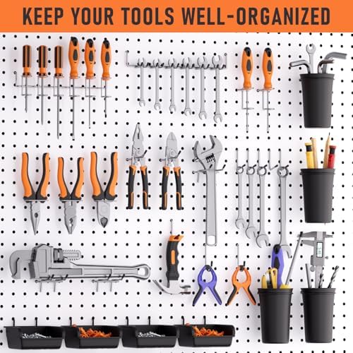INCLY 280PCS Upgraded Pegboard Hooks Assortment with Bins & Cups - Image 5