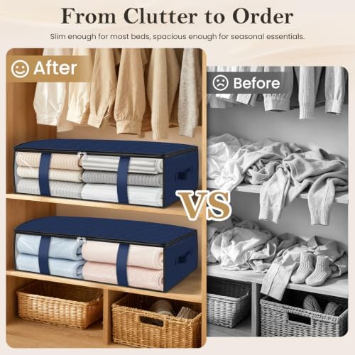 StorageRight Under Bed Storage Bags, 4 Pack, 40L, Blue - Image 4