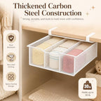 Underwear Organizer for Closet, Under Shelf Pull Out Mesh Basket with Dividers, Single Layer Hanging Drawer Organizer for Socks, Bras, Lingerie and Small Clothes (Single-story) - Image 7