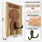 Personalized Dog Leash Holder, Custom Dog Butt Harness Wall Hanger Organizer with Name, Hooks for Leashes, Keys, Collars, Funny Leash Rack Wall Mount for Entryway, Gift for Pet Lovers, Home Décor - Image 5