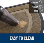 OLANLY Half Circle Front Door Mat Outside 33x21 All-Season Rubber Doormat - Image 6