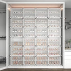 ROJASOP Shoe Storage Cabinet, 12-Tier Shoe Organizer 96 Pairs Extra Large Plastic Shoe Rack with Covers Portable Shoe Rack Organizer with Doors Big Shoe Rack for Closet Entryway Bedroom - Image 7