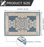 CHICHIC 36 x 24 Inch GrayBlue Indoor Door Mat for Home Entrance, Front Door Mat Indoor Inside Outdoor Outside Entryway Rugs Welcome Mat Anti-Slip Rubber Back Low Profile - Image 3