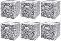 ANMINY Leopard Cheetah Print Storage Cubes Bins, Velvet, Gray, 11Inch 6PCS by ANMINY