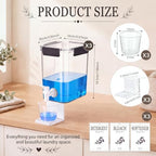 Soaoo 3 Set 67.6 oz Liquid Laundry Detergent Dispenser with Faucet and Cup Holder Labels Plastic Fabric Softener Container Detergent Drip Catcher for Laundry Room Washing Soap - Image 2