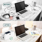Bamboo Cable Management Box, Large Cord Organizer Box Cable Box to Hide Wires & Power Strips for Desktop Storage Cord Holder for Office Home,No Assembley Required (All White, 1Medium) - Image 4