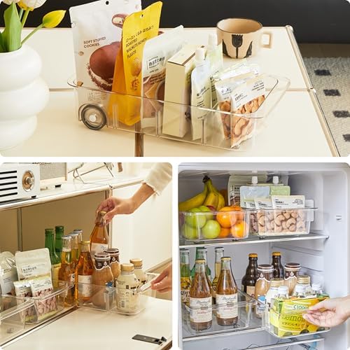 LXLXXL Fridge Organizer and Storage Drawer Rolling Refrigerator Bins,3 Pack - Image 6