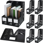 Glenmal 6 Pcs Magazine File Holder Collapsible Desktop Organizer, Black by Glenmal
