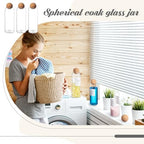 3 Pcs 50.7 oz Glass Laundry Detergent Dispenser with Cork Lids - Image 6