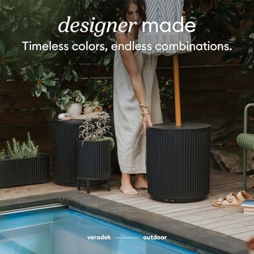 Veradek Umbrella Side Table - Outdoor Patio Table with Umbrella Hole - Image 4