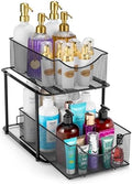 Sorbus Pull-Out Under Sink Organizer, Mesh Construction (Black, 1 Pack) by Sorbus