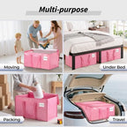 ukeetap 8 Pack Extra Large Clothes Storage Bins with Lids, Pink - Image 6