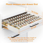 AMBIRD Bamboo Spice Drawer Organizer with Non-slip Mat,4 Tier - 2 Set Jar Spice Rack Tray From 12''to 24'',Hold up 48 Jars Seasoning Organizer for Kitchen,Cabinet,Drawers,Countertop - Image 3