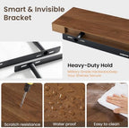 24 Inch Floating Shelves for Wall 2 Pack, Wood Wall Bathroom Shelves - Image 4