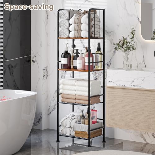 4-Tier Freestanding Towel Racks for Bathroom, Towel Rack Stand - Image 5
