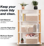 OIAHOMY 3-Pack Storage Basket Organizing Woven Basket for Shelves Brown - Image 2