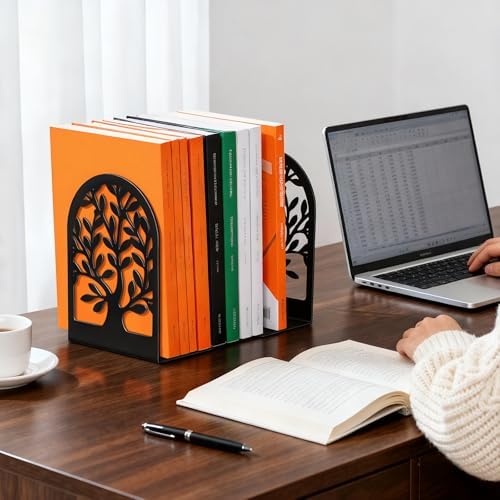 HappyHapi 7 Pair Book Ends, Metal Bookends for Shelves, Decorative Bookends - Image 5