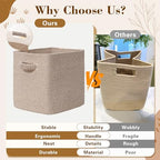 15×13 Inch Storage Cubes, 3 Pack Cube Storage Bins for Organizing, Cotton Rope Woven Baskets for Shelves, Bathroom, Kids Room, Closets, Baby Nursery - Image 5