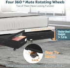 Supowin Under Bed Storage with Wheels, 2Pack Rolling Underbed Storage - Image 4