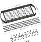CHOEZON 39.4-Inch Hanging Pot Rack, Space-Saving Pot Hanger for Kitchen, Ceiling Pan Hanging Rack with 16 Detachable S Hooks, Sturdy Metal Frame, Industrial Style, Charcoal Black and Black TPR10BC - Image 6