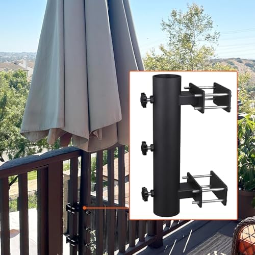 Heavy Duty Parasol Holder Patio Umbrella Stand Mount Umbrella Stand Bench Buddy Umbrella Holder Fixed Clip Umbrella Clamp for Deck,Railings,Beach Courtyard Balcony,Boats,Tailgates - Image 6