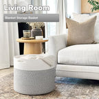 Goodpick Woven Blanket Basket Living Room, Toy Bin for Playroom, 45L - Image 2