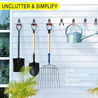 18 Pack Heavy Duty Garage Hooks, Utility Wall Mounted Storage System, with Anti-Slip Coating Hanger, for Hanging Power and Garden Tools, Ladders, Bikes, Ropes and Bulk Items - Image 5