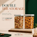 2-Pack 2.9 Qt Airtight Food Storage Containers, Stackable Pop Lids - Image 5
