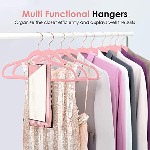 Velvet Hangers Non Slip Felt Hangers, Velvet Clothes Hangers Space Saving - Image 2
