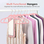 Velvet Hangers Non Slip Felt Hangers, Velvet Clothes Hangers Space Saving - Image 2