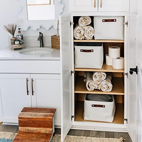 OrganiHaus 16x12.5in Storage Baskets, 3 Pack - Fabric Bins for Shelves - Image 6
