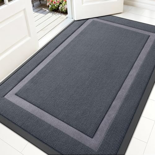 OLANLY Front Door Mat Outside 59x30, All-Season Heavy-Duty Rubber Doormat by OLANLY