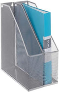 MyGift Silver Wire Mesh Document Holder, Wall Mounted or Desktop Magazine and File Rack, Set of 2 by MyGiftHome