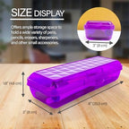 BAZIC PRODUCTS LUCENT Translucent Pencil Box, Stackable, 24-Case - Image 2