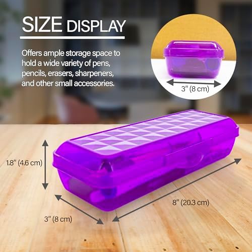 BAZIC PRODUCTS LUCENT Translucent Pencil Box, Stackable, 24-Case - Image 2