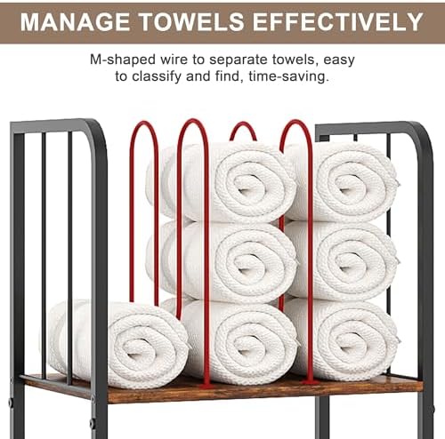 4-Tier Freestanding Towel Racks for Bathroom, Towel Rack Stand - Image 2