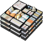 DIMJ Drawer Organizer Clothes Storage - 24 Pack Baby Dresser Organizer for Nursery, Small Fabric Closet Drawer Organizer Bins for Underwears Socks, Foldable Storage Dividers Organization for Bedroom by DiMJ