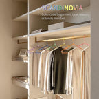 SCANDINOVIA Unbreakable Plastic Hangers - Pack of 24 - Heavy Duty I-Beam Design, Durable, Slim & Space Saving - Perfect for Coats & Everyday Use - Colorful Rainbow Clothe Hanger for Organized Closet - Image 7
