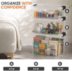 Superio 8.7 Quart Clear Plastic Storage Boxes with Lids, Stackable Organizer Containers, BPA-Free Storage Bins for Home, Office, School & Dorm, 36 Pack - Image 5