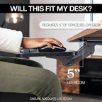 VIVO Black Under Desk 25 x 10 in Keyboard Tray, MOUNT-KB03B - Image 6