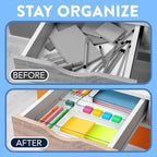 Emporio Drawer Organizer Set - 6-Large & 24-Small Bins, Stackable Trays for Kitchen, Makeup & Office - Pack of 64 - Image 5