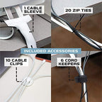 Iron Forge Cable Large Cable Management Box, Black, Includes Cable Sleeve - Image 6